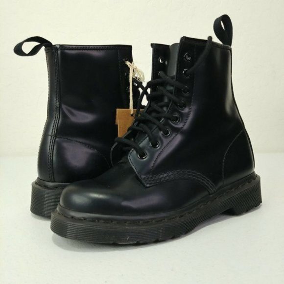 Dr Martens 1460 Mono Smooth Leather Lace Up Boots Women's Size 6
